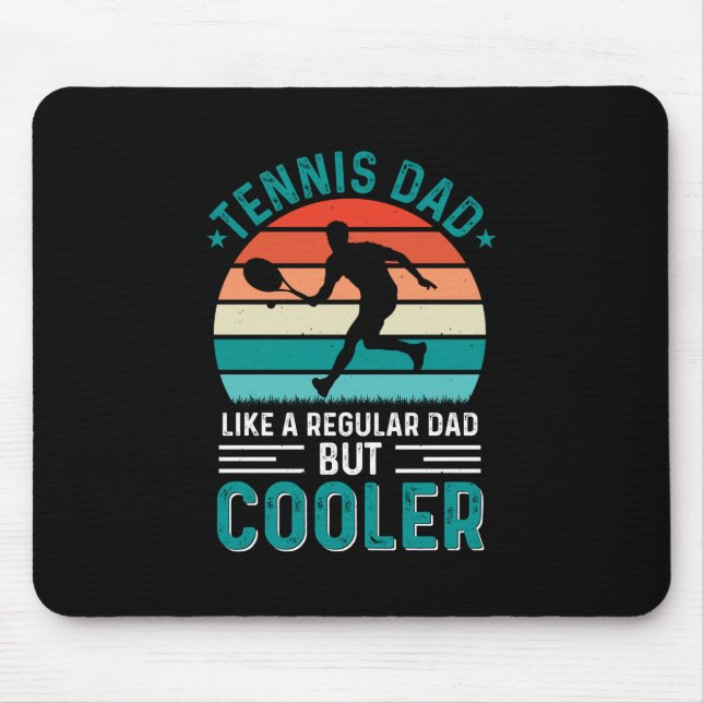 Tennis Dad Retro Sunset Mouse Mat (Front)