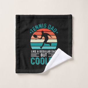 Tennis Dad Retro Sunset Wash Cloth