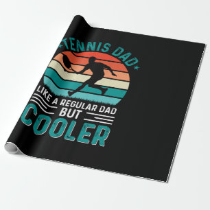 Tennis Dad Retro Sunset Wrapping Paper