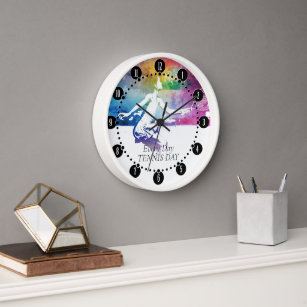 Tennis Day   Sport Cool Gifts Clock