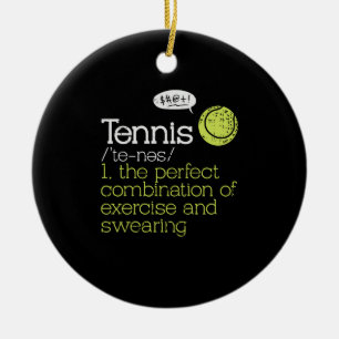 Tennis Definition Ceramic Tree Decoration