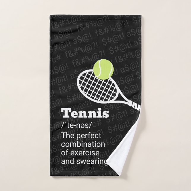 Tennis Definition Exercise and Swearing  Hand Towel (Hand Towel)
