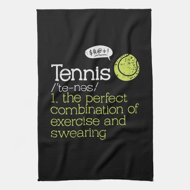 Tennis Definition Tea Towel (Vertical)
