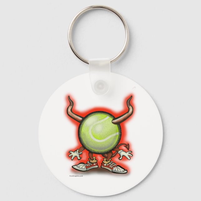Tennis Demon Key Ring (Front)