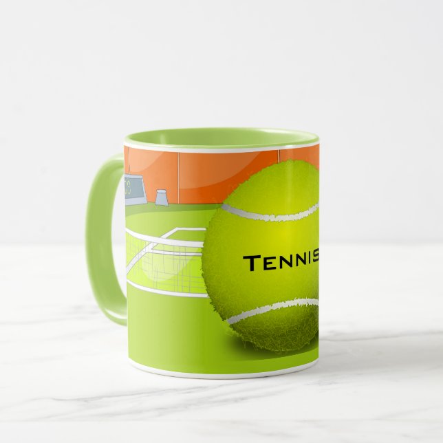 Tennis Design Coffee Mug (Front Left)