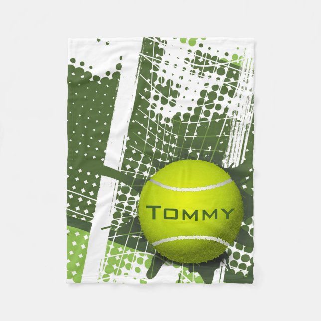 Tennis Design Fleece Blanket (Front)