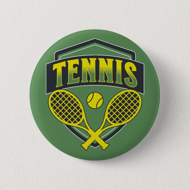 Tennis design for tennis lovers 6 cm round badge (Front)