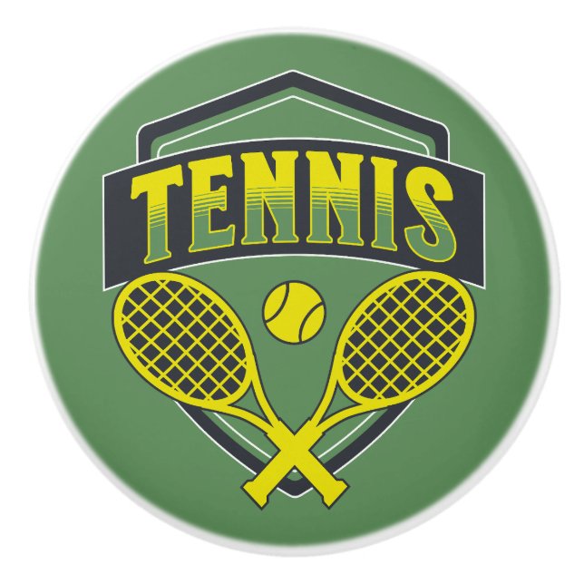 Tennis design for tennis lovers ceramic knob (Front)