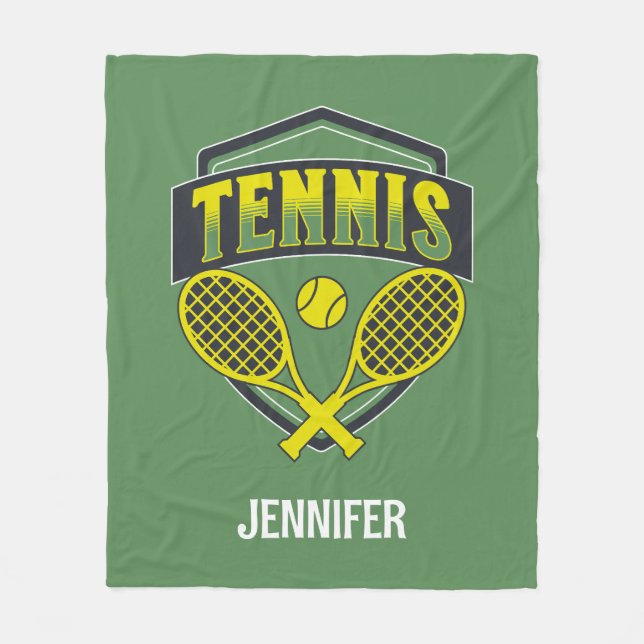 Tennis design for tennis lovers fleece blanket (Front)