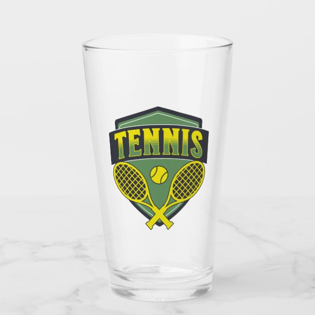 Tennis design for tennis lovers glass (Front)
