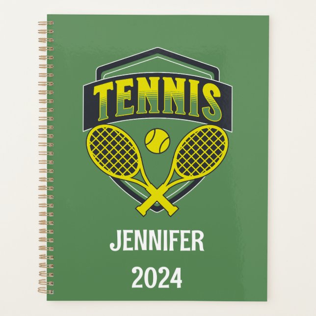 Tennis design for tennis lovers planner (Front)