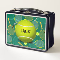 Tennis Design Metal Lunchbox