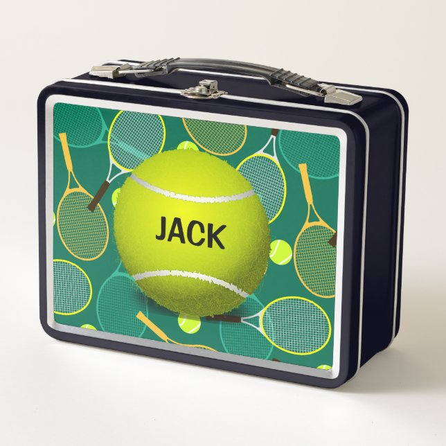 Tennis Design Metal Lunchbox (Front)