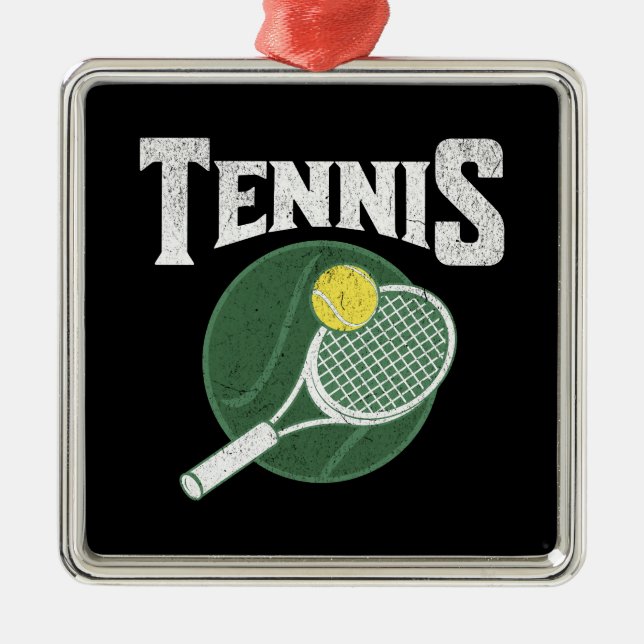 Tennis design metal tree decoration (Front)