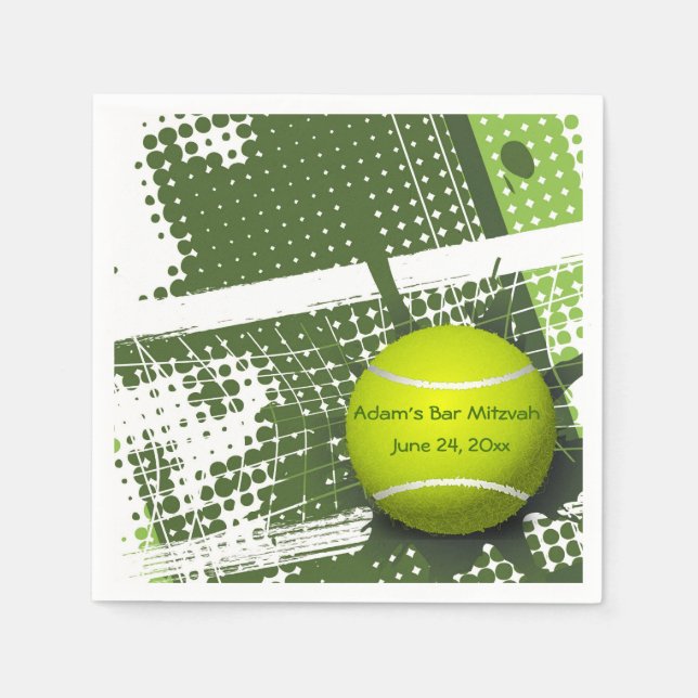 Tennis Design Paper Napkins (Front)