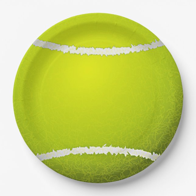 Tennis Design Paper Party Plate (Front)