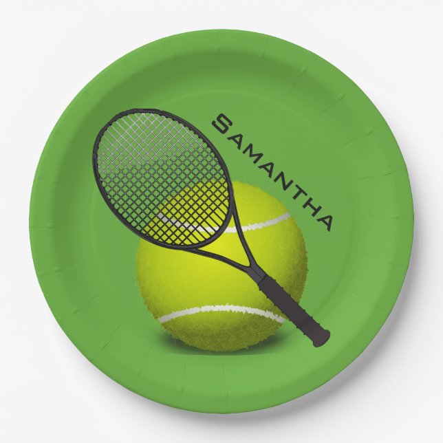 Tennis Design Paper Party Plate (Front)