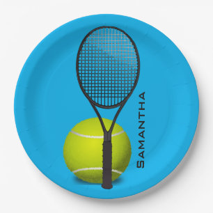 Tennis Design Paper Party Plate