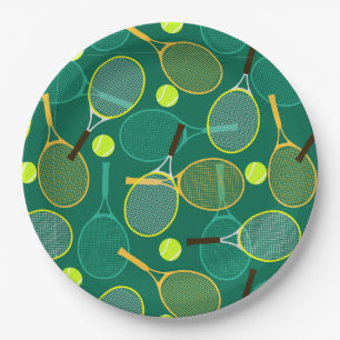 Tennis Design  Paper Plate