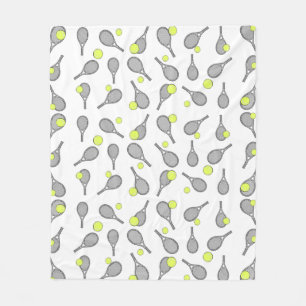 Tennis Design Pattern Fleece Blanket