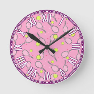 Tennis Design Round Clock