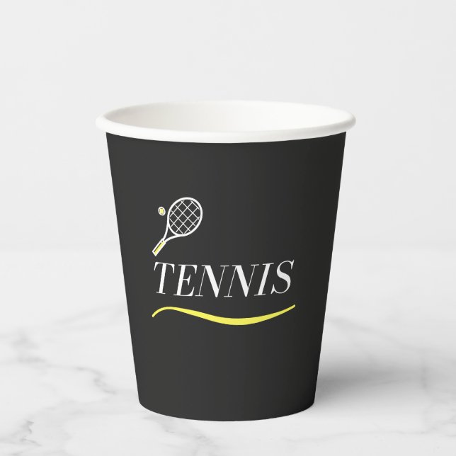 Tennis Design Sport Athletic Player Coach Party Paper Cups (Front)