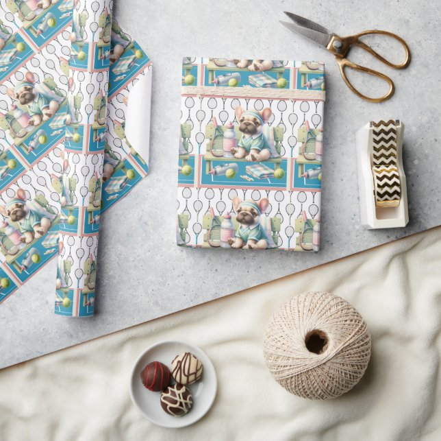 Tennis Dog Let's Play the Game  Wrapping Paper (Crafts)