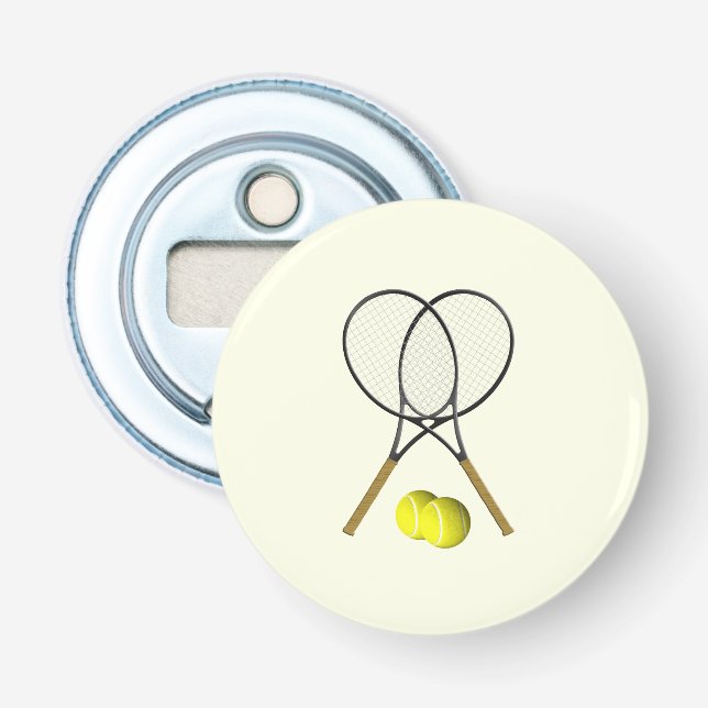 Tennis Doubles Cream Bottle Opener (Front)