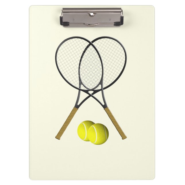 Tennis Doubles Cream Clipboard (Front)