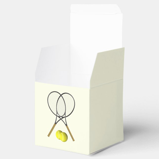Tennis Doubles Cream Favour Box (Opened)