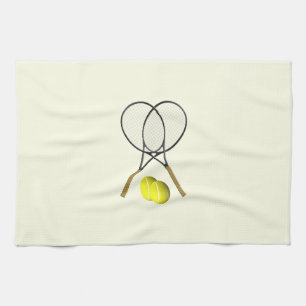 Tennis Doubles Cream Tea Towel