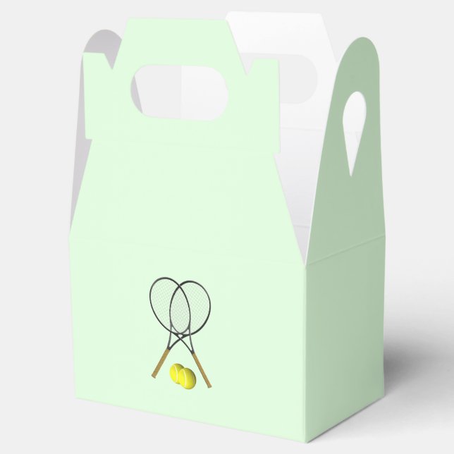 Tennis Doubles Green Favour Box (Opened)