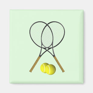 Tennis Doubles Green Magnet