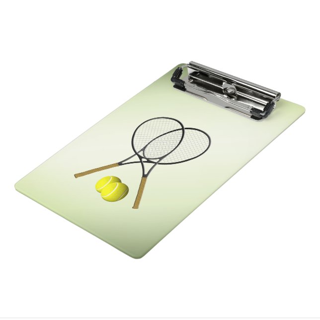 Tennis Doubles Green Mini Clipboard (Angled3)