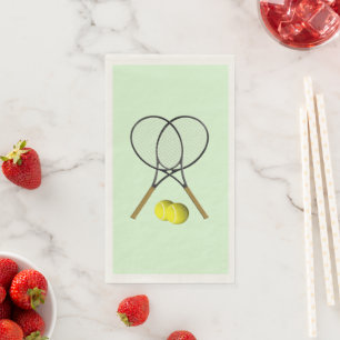 Tennis Doubles Green Napkin