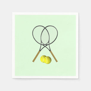 Tennis Doubles Green Napkin