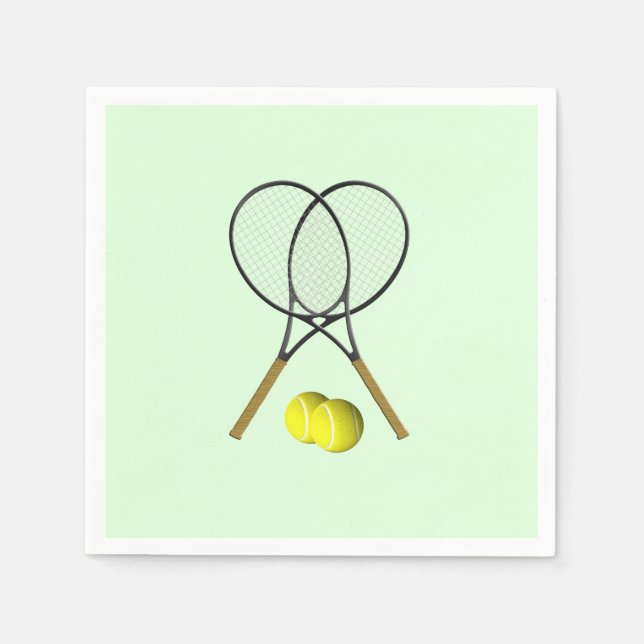Tennis Doubles Green Napkin (Front)