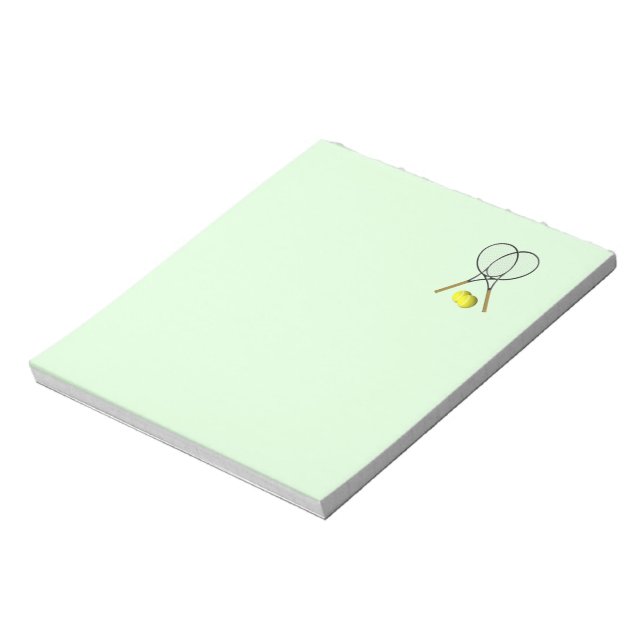 Tennis Doubles Green Notepad (Rotated)