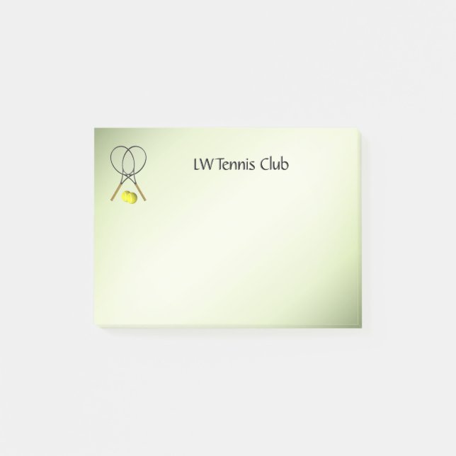 Tennis Doubles Green Post-it Notes (Front)