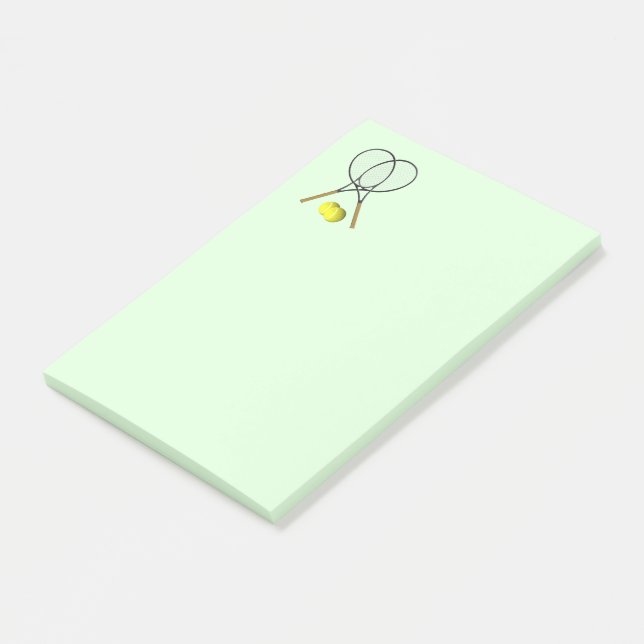Tennis Doubles Green Post-it Notes (Angled)