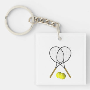Tennis Doubles Key Ring