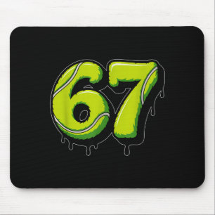 Tennis Drip Number 67 Or 67th Birthday Six Seven  Mouse Mat