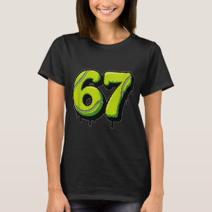 Tennis Drip Number 67 Or 67th Birthday Six Seven  T-Shirt