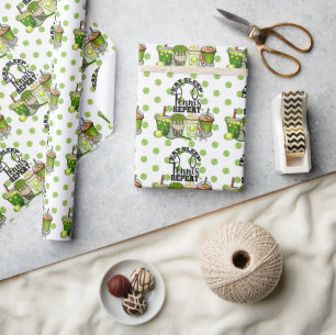 Tennis Eat Sleep Tennis Repeat funny birthday  Wrapping Paper