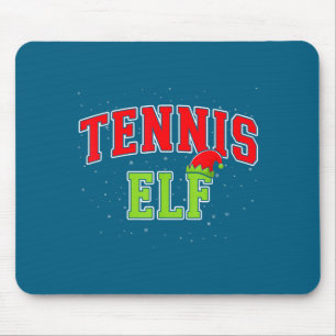 Tennis Elf Christmas Family Matching Group Xmas  Mouse Mat