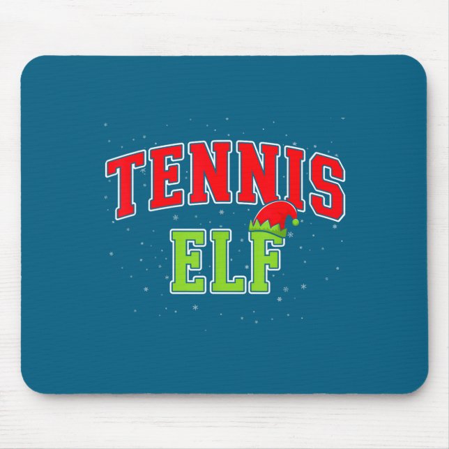 Tennis Elf Christmas Family Matching Group Xmas  Mouse Mat (Front)