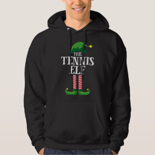 Tennis Elf Matching Family Group Christmas Party Hoodie