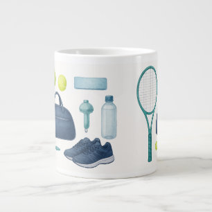 Tennis Equipment for Player  Large Coffee Mug