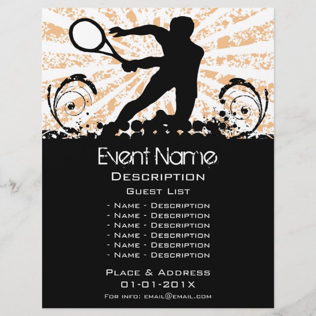 Tennis Event Promotion Flyer (Front)
