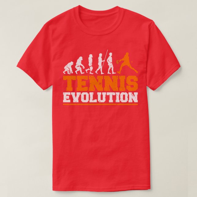 Tennis Evolution Tennis Player T-Shirt (Design Front)